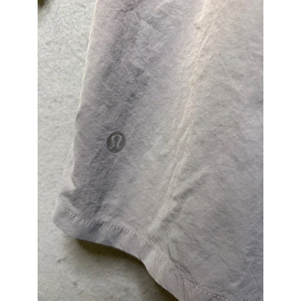 Lululemon Here to Move Jacket Women 4 Grey Long Hooded Parka Rain Windbreaker